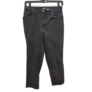 JMS Womens Size 16W Stretch Cotton Straight Leg Faded Long Black Denim Jeans